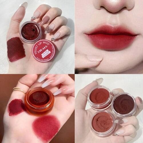 Korean Mousse Canned Lip Mud Lip Glaze Velvet Matte Lipstick Matte Lipstick Waterproof For Lips Mud Lip Stick Cosmetics Matte