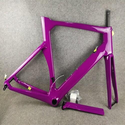Customize Logo Purple Disc Disk brake Concept Road Carbon Frames 16 Colors