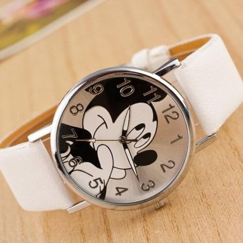 Fashion Cartoon Women Watch Mickey Brand Luxury Casual Leather Quartz Watch Anime Clock Most popular gifts Montres Reloj Mujer