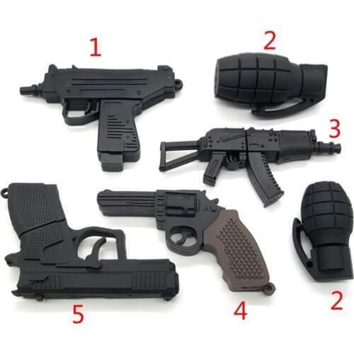 Cartoon AK47 gun/grenade toy USB flash drive fashion personality creative send boyfriend cool gift battle 8g gadget cute custom