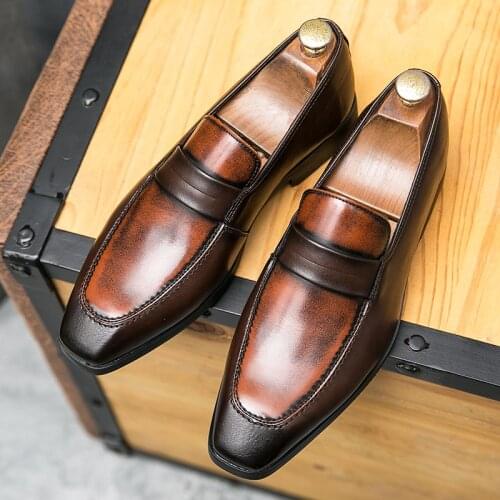 Mens Business Dress Shoes Winter Trend Casual Pointed Toe English Genuine Leather Shoes Men Formal Wear Derby Shoes Big Size