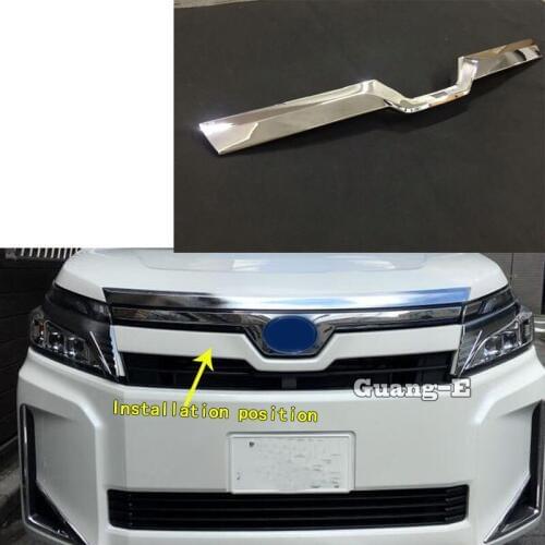 For Toyota Noah Voxy 80 Series 2014 2015 2016 2017 2018 Car Sticker Front Bottom Center Racing Grid Grill Grille Plating 1pcs