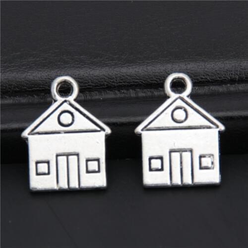 20pcs Silver Color House Charms Pendants For Jewelry Making Bracelet DIY Handmade Craft A2947