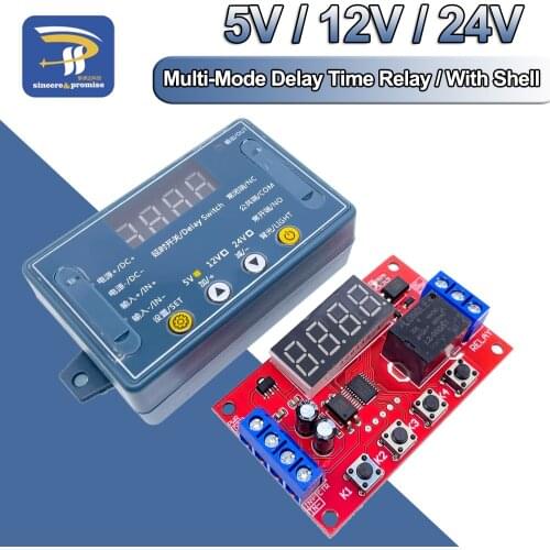 DC 5V 12V 24V 10A Adjustable Time Delay Relay Module 32 Modes LED Digital Timming Trigger Timer Control Switch Pulse Cycle
