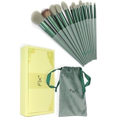 Mujgan Fix Special Boxed 13'lü Brush Set Green Color