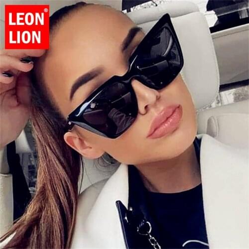 LeonLion 2021 Cateye Sunglasses Women Vintage Glasses for Women/Men Luxury Brand Sunglasses Women Small Oculos De Sol Feminino