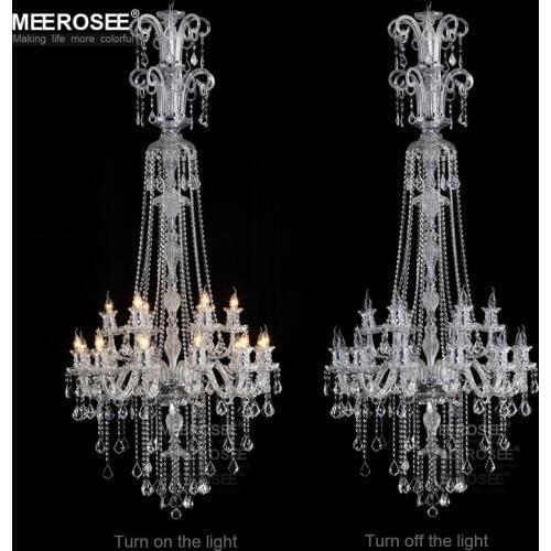 Contemporary Clear Crystal chandelier lights Galaxy Long Cristal suspension lamp Glass lighting fixture 100% Guaranteed lustre
