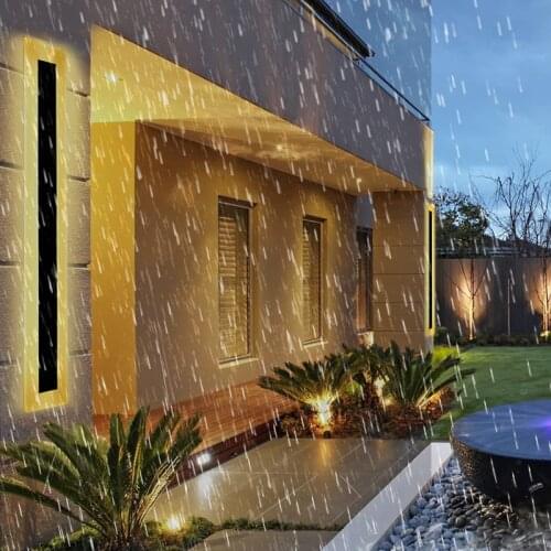 LED Outdoor Long Wall Light Modern Waterproof IP65 110 220V Porch Garden Wall Lamp & Indoor Bedroom Bedside street path Lighting