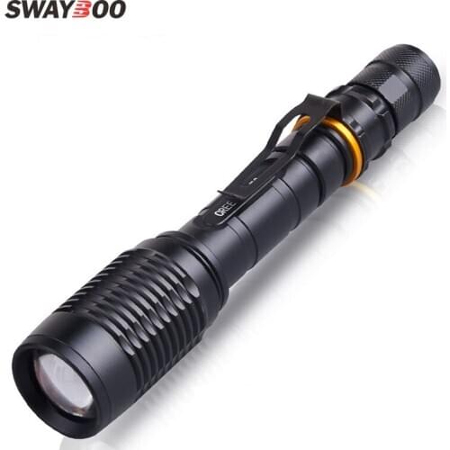 Swayboo T6 glare IP65 waterproof level rattlesnake LED charging military flashlight telescopic zoom home outdoor camping patrol