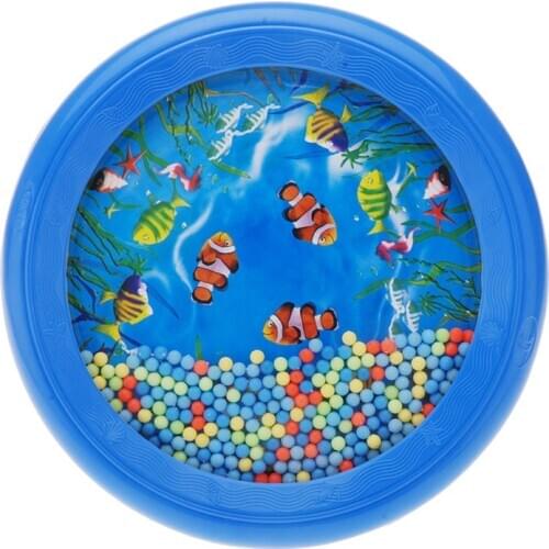 Ocean Wave Bead Drum Gentle Sea Sound Musical Educational Toy Tool for Baby Kid Child