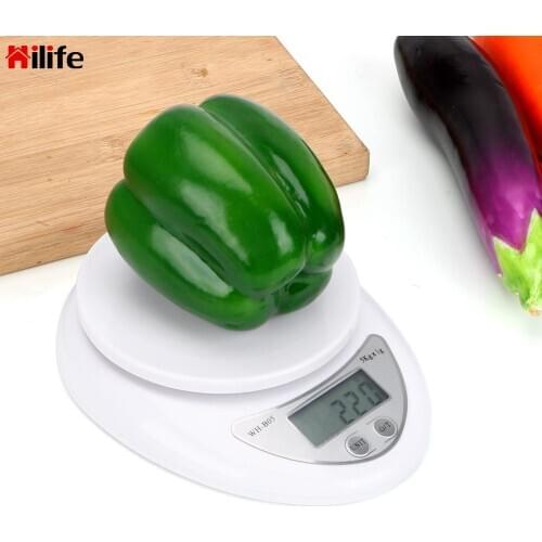 LCD Digital Scale Electronic Steelyard Food Scales 5000g/1g 1000g/0.1g Kitchen Scales Balance Measuring Weight Kitchen Accessory