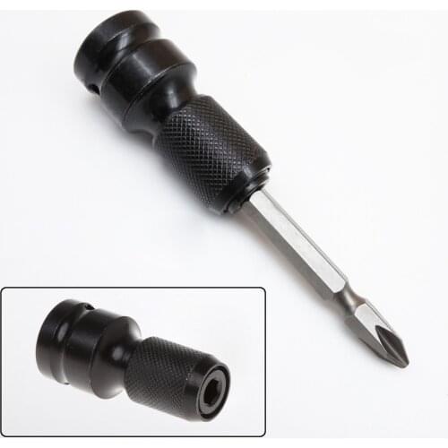 1/2"Drive To 1/4"Hex Shank Converter Quick Release Chuck Screwdriver Bit Adapter