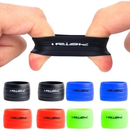 Retaining ring 1 Pair Cycling Handlebar Tape Fixing Sleeve Silicone Ring Rubber Protective Bike Waterproof Plugs Anti-Skip X3G1