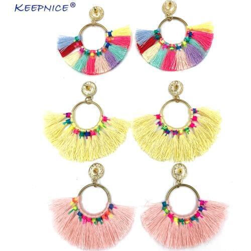 2019 New Bohemian Tassel Charm Drop Earrings For Summer Women fashion Earrings Statement Female Brincos Jewelry Gifts