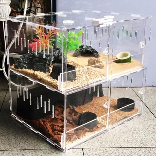 Acrylic Climbing Pet Box Reptile Feeding Box Transparent Multi-crawl Climbing Pet Box Acrylic Scorpion Hatching Reproduction