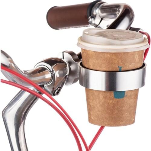 Aluminum Bicycle Cup Holder Bike Coffee Drinks Cup Handlebar Mount Stand Bicycle Bracket Bottle Cage Bottle Holder Bike Parts