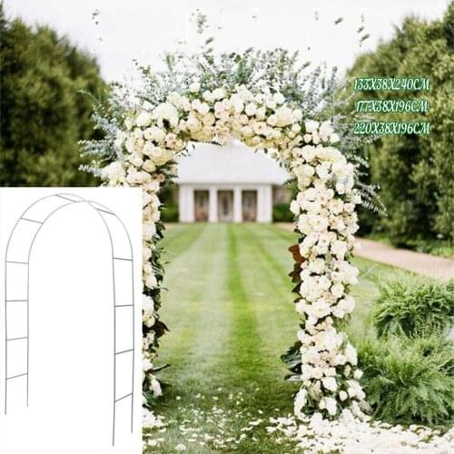 White Metal Arch Upright Base Pole Stand Display Set Wedding Party Bridal Prom Garden Floral Decoration Party Supplies