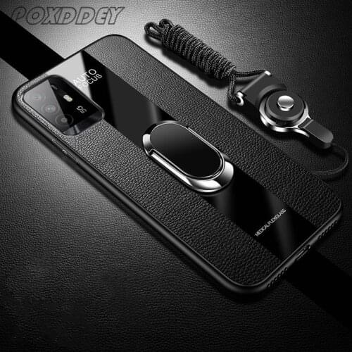 Strap Chain Lanyard Case For OPPO Find X2 X3 Lite Neo A31 A5 A9 A53 2020 A15 A52 A91 A3S A5S AX7 A12 A12E Leather Magnetic Cover