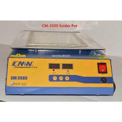 CM-250S Solder Pot 1800W Lead Free Soldering Station Square Melting Furnace With Digital Display Adjustable Temperature