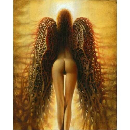 DIY 40X50 Oil Painting By Numbers Beautiful angel paint by numbers On Canvas Home Decor Digital Painting chrismas