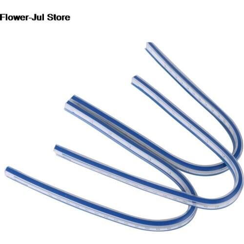 1Pcs Flexible Curve Ruler Drafting Drawing Measure Tool Soft Plastic Tape Measure Ruler 30cm