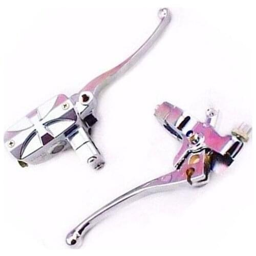 Chrome 1" Cross Brake Clutch Lever For Harley Kawasaki Cafe Rat Motorbike VT VTX