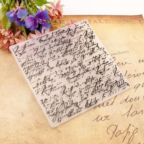 KLJUYP Text Plastic Embossing Folders for DIY Scrapbooking Paper Craft/Card Making Decoration Supplies