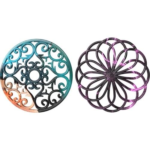 Mandala Placemat Epoxy Resin Mold Coaster Cup Mat Crafts Casting Silicone Mould Wholesale