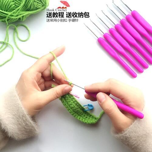 DIY handmade knitting sweater Needle hook shoes Crochet hook kit Wool yarn doll Household hook