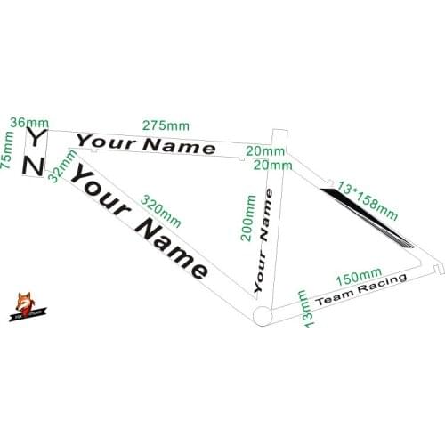 Custom Name Bike Sticker Frame Decal Cycling Frame ID Sticker Bicycle Custom Stickers Customized Bicycle Sticker