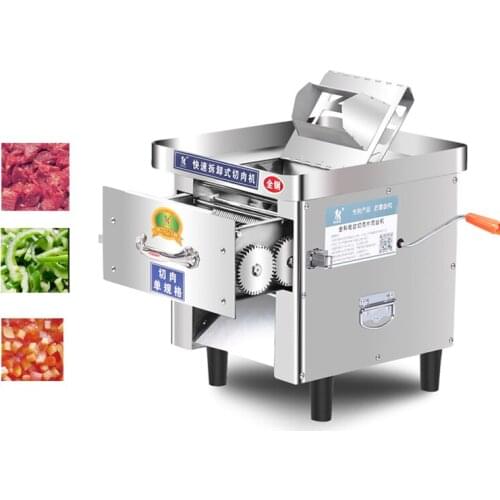 Desktop Meat Cutter Machine Electric Manual Dual-Use Shred Slicer Dicing Machine Commercial Stainless Steel Meat Slicer Machine