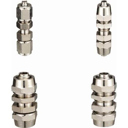PU Tube Connector Interface Diameter 4 6 8 10 12 14 16mm High Quality Copper Nickel Plated Quick Connector,JO21071