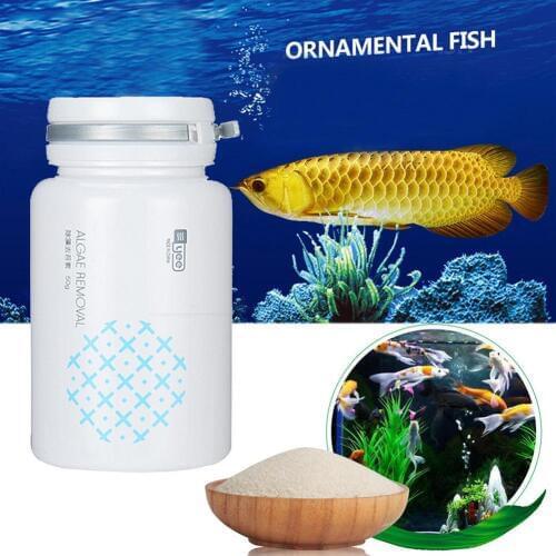 50g Fish tank moss remover Aquarium Algaecide Aquatic Control Algae Detergent Purification Water With Spoon