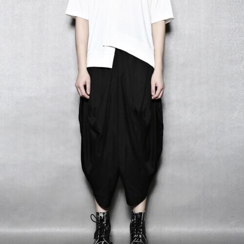 Japanese culottes irregular three-dimensional cut loose-cut Harem pineapple pants