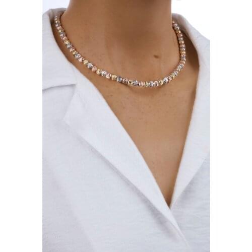 Marjin For Woman Necklace Dorica Stoned Gold-Rose Gold-Silver Colored Necklace Jewelry Gift Birthday Party Gift 2021 trend