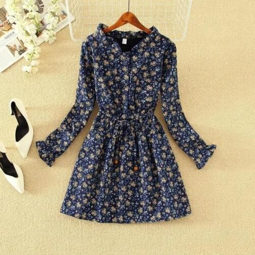 2020 New Autumn Winter Women Dress Long Sleeve Sweet Shirt Dress Cotton Linen Plus Velvet Thick Casual Vintage Dresses Vestidos