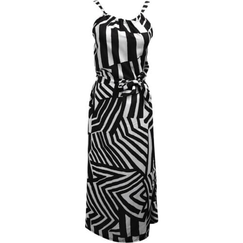 Women Striped Boho Dress Sexy Halter Neck Party Evening Beach Holiday Dresses Female Long Maxi Dress Daily Vacation Dress Outfit