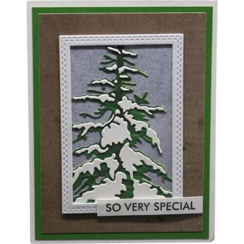 Winter Christmas Tree Metal Cutting Dies Stencil Scrapbooking DIY Album Stamp