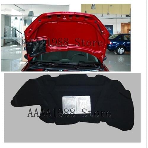 For Peugeot 206 2003 -2013Car Heat Sound Insulation Cotton Front Hood Engine Firewall Mat Pad Cover Noise Deadener