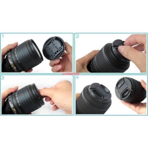 10pcs 49/52/55/58/62/67/72/77/82mm Camera Center Pinch Snap-on Front Lens Cap for 60D 5D2 5D3 350D 650D 10D 20d 30D Lens