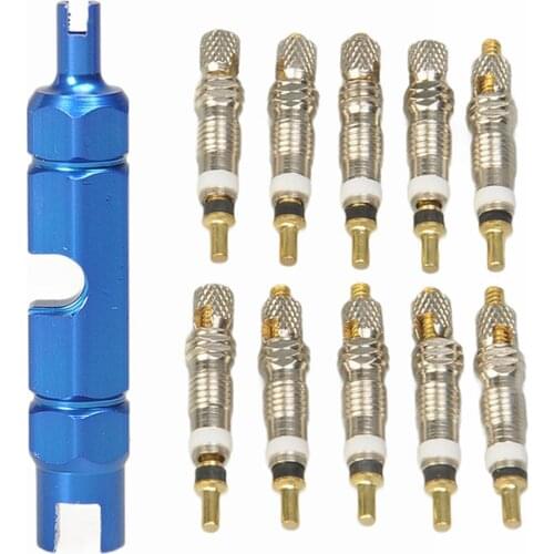 10Pcs Replacement VALVE CORES For Bicycle Mountain Road/MTB Bike Aluminum Alloy Tubeles Tubes Repair Tire Service Parts