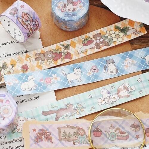 12PCS/lot tea talk in court series sticker DIY sticker paper decorative tape paper masking washi tape