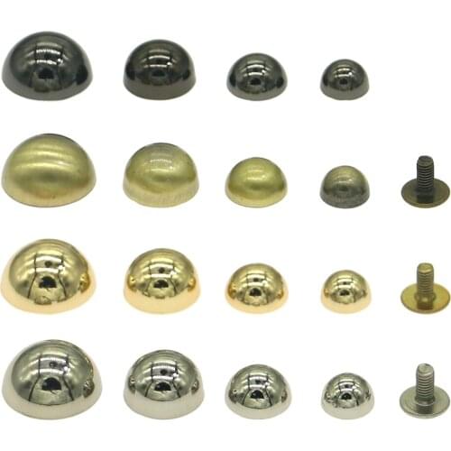 15mm 3 / 8 "mushroom nail handmade leather bag decoration buckle foot nail bag bottom screw rivet decoration 10 sets