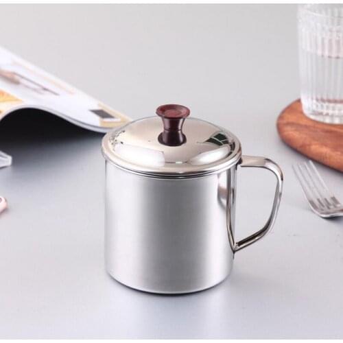 Drinking Mug Eco-friendly Handle Design Stainless Steel Water Tea Storage Bottle for Camping Water Tea Storage Bottle