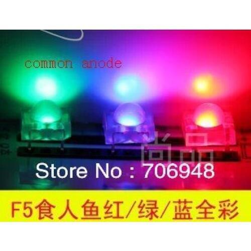 500pcs 5mm Piranha Super Flux Common Anode RGB LED