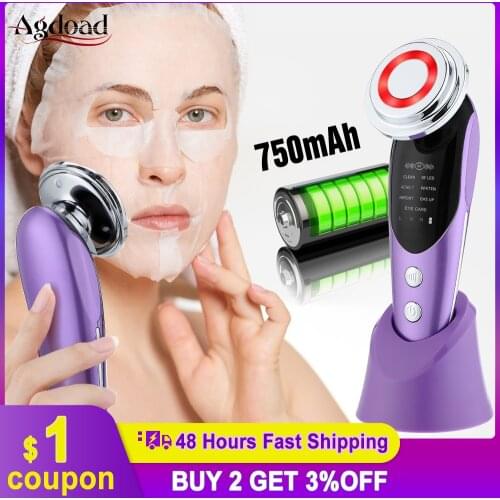 7 in 1 RF&EMS Micro Current Lifting Device Vibration LED Face Skin Rejuvenation Wrinkle Remover Anti-Aging Facial Beauty Device