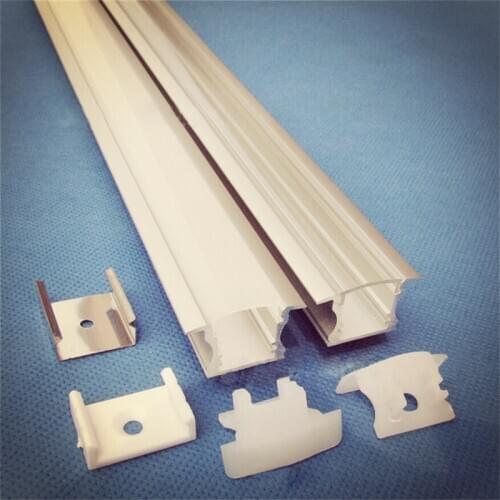 5-30pcs 100cm flat W type 12.5mm high led aluminium profile ,12mm 5V 12V 24V Strip channel ,Embedded recessed chrome channel