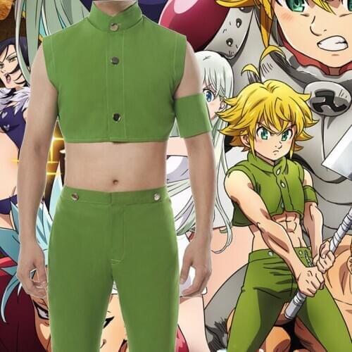 Anime Comic The Seven Deadly Sins Wrath of the Gods Cosplay Costumes Meliodas Dragons Sin of Wrath Cosplay Costume Men Suits