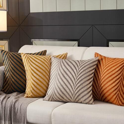 DUNXDECO Cushion Cover Decorative Pillow Case Modern Simple Luxury Geometric Fishtail Jacquard Coussin Sofa Chair Bed Textile