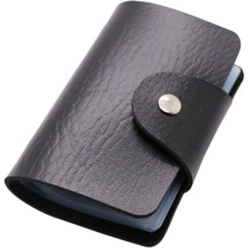 24 Bits Card Case Business Card Holder Credit Passport ID Passport Card Wallet PU Leather Men Women Card Case